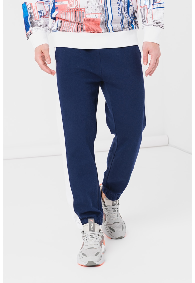 Pantaloni sport cu benzi contrastante