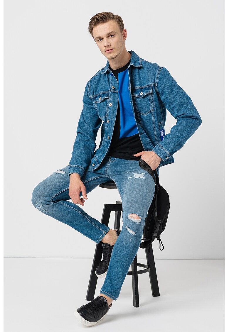 KARL LAGERFELD JEANS Дънково яке с остра яка за Мъже KARL LAGERFELD JEANS Дънково яке с остра яка за Мъже