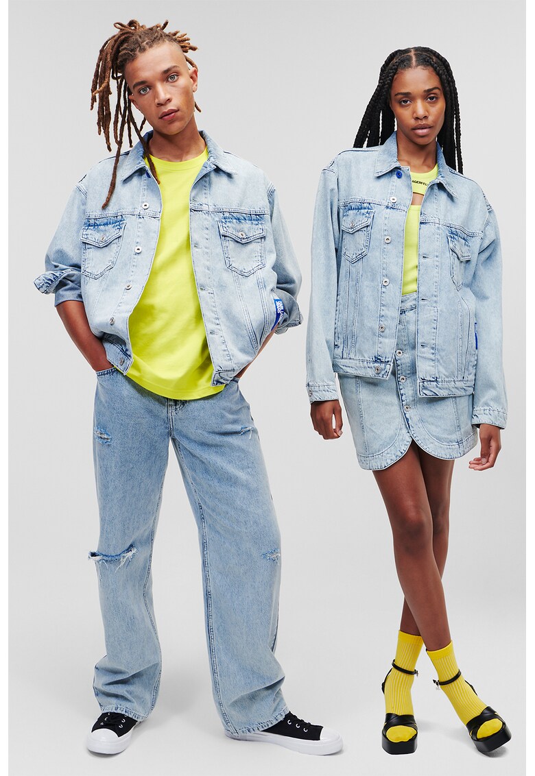 KARL LAGERFELD JEANS Унисекс яке от органичен памук за Жени KARL LAGERFELD JEANS Унисекс яке от органичен памук за Жени