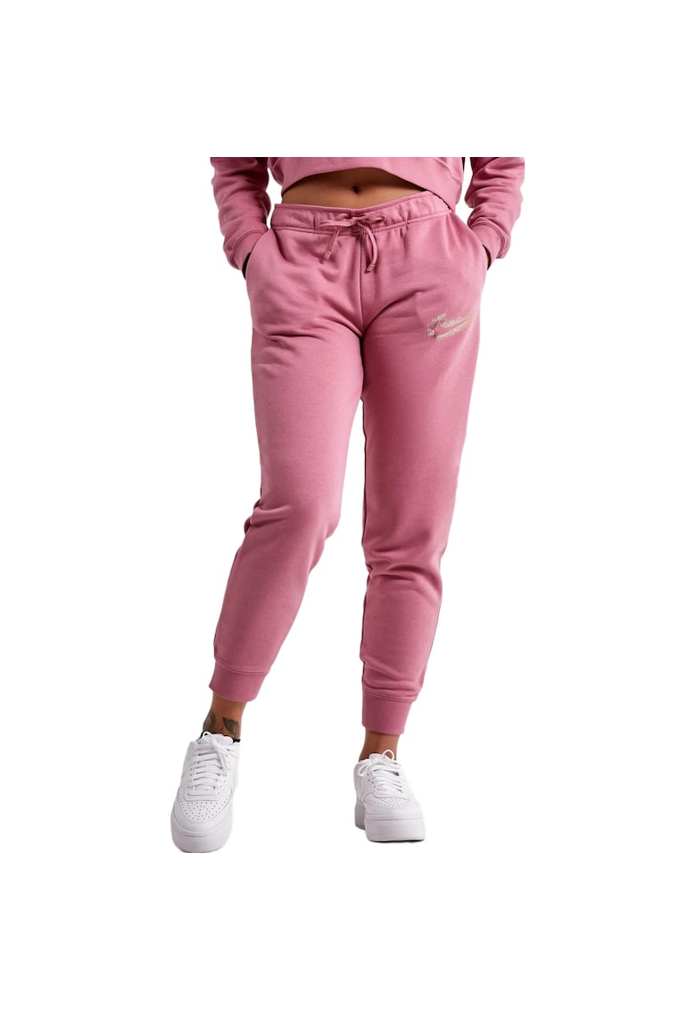 Pantaloni sport din amestec de bumbac - cu logo - Roz