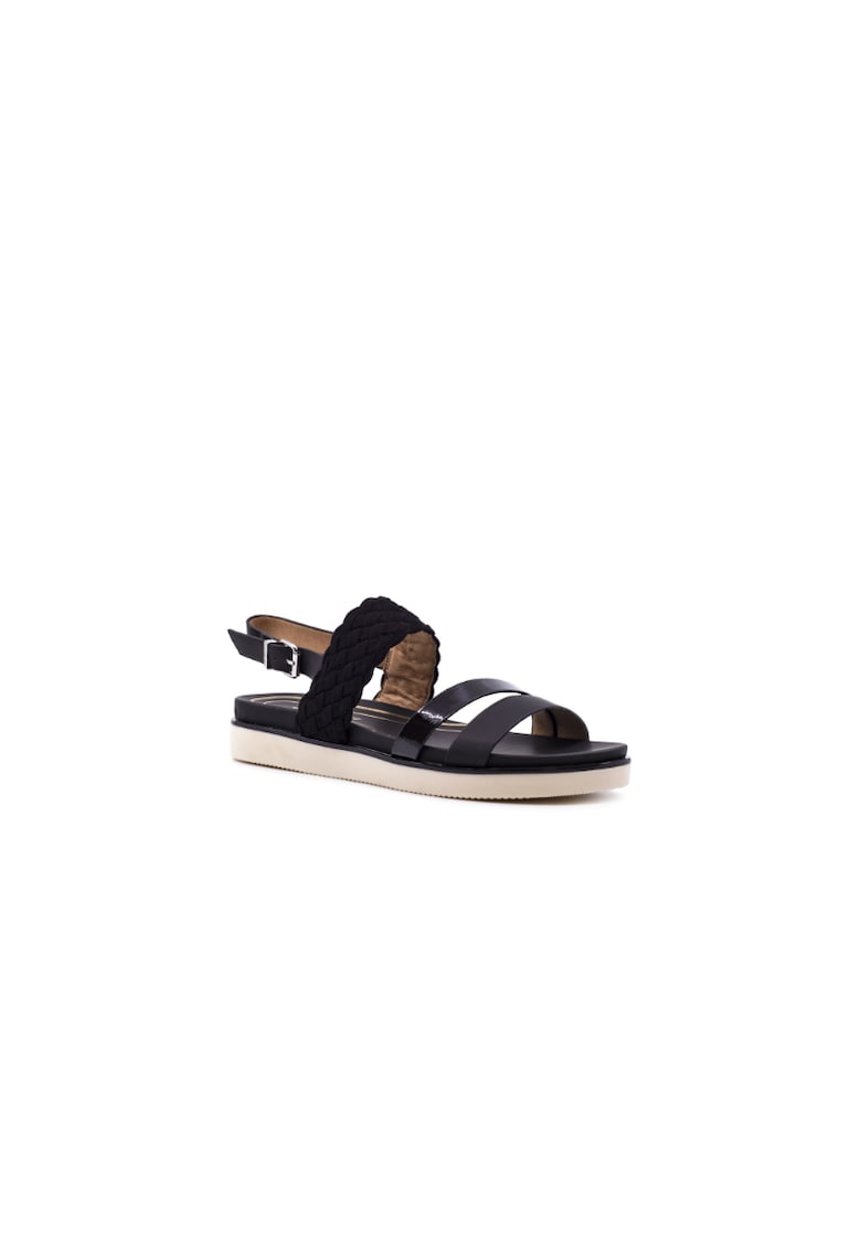 Sandale dama - Piele intoarsa - Negru