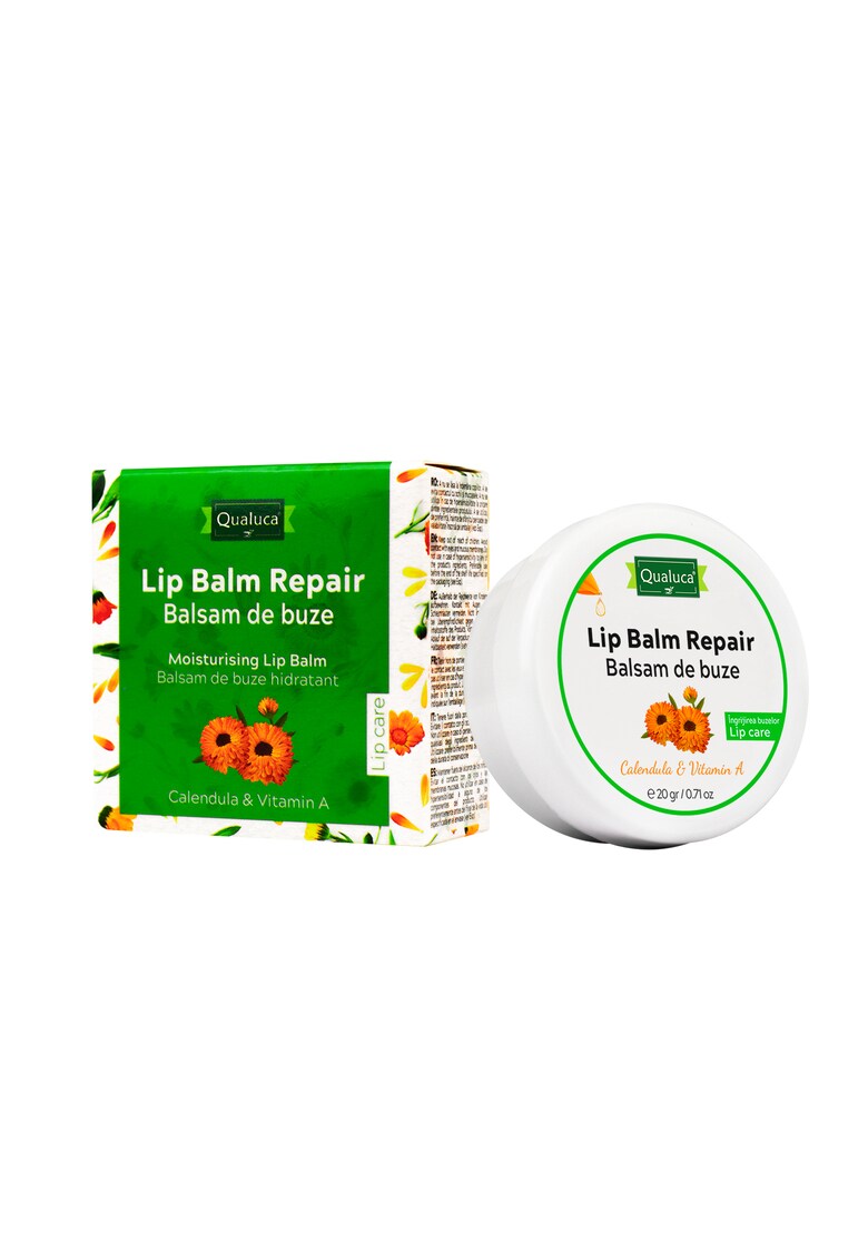 Balsam de buze reparator -  cu Calendula si Vitamina A - 20g - pentru buze crapate si uscate