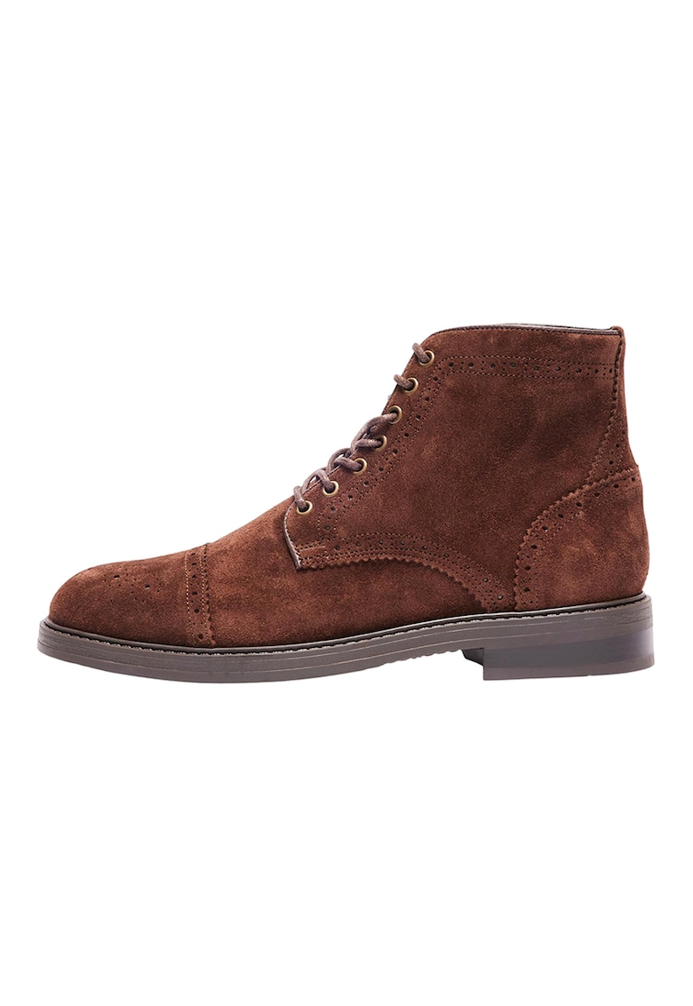 Ghete brogue de piele intoarsa