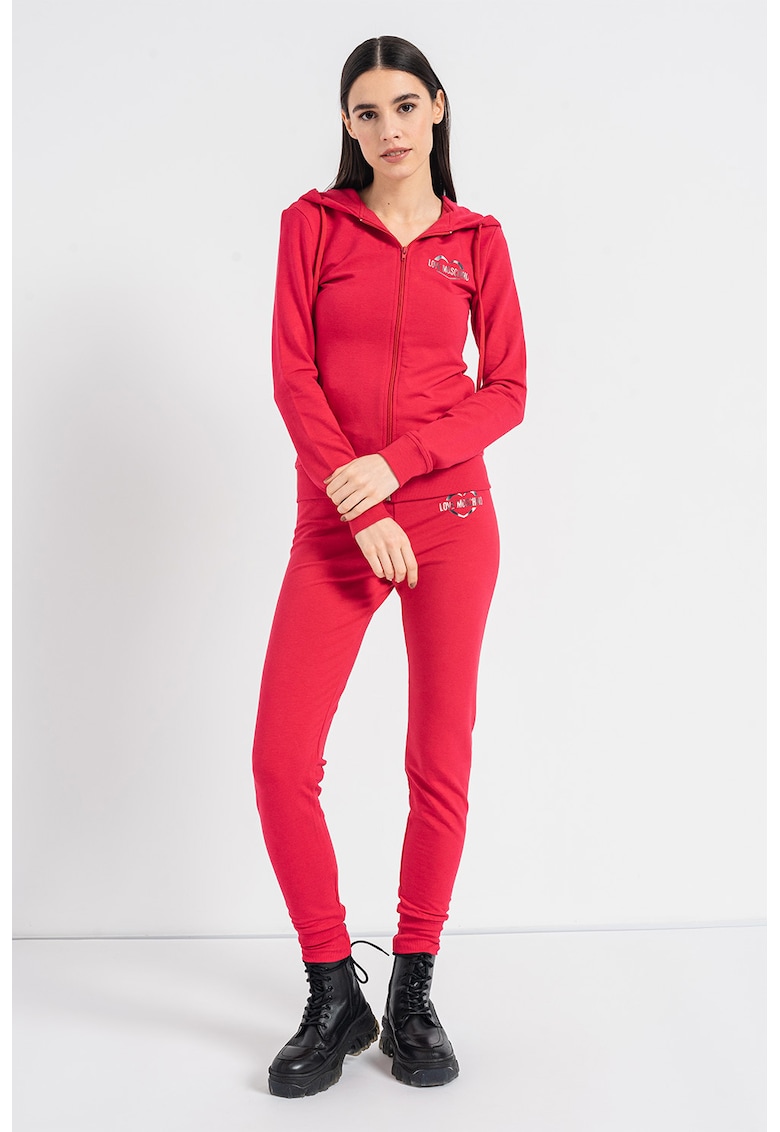 Love Moschino Спортен екип с цип и лого за Жени Love Moschino Спортен екип с цип и лого за Жени