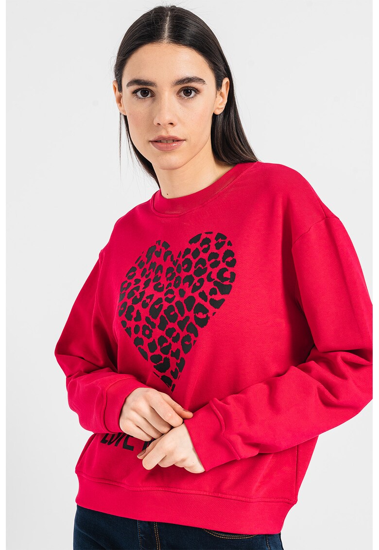 Love Moschino Суитшърт с лого и паднали ръкави за Жени Love Moschino Суитшърт с лого и паднали ръкави за Жени