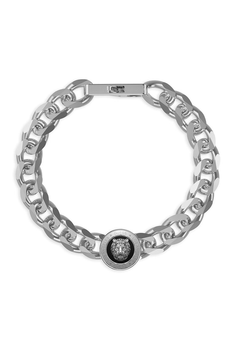 Bratara din otel inoxidabil cu talisman cu logo - Argintiu