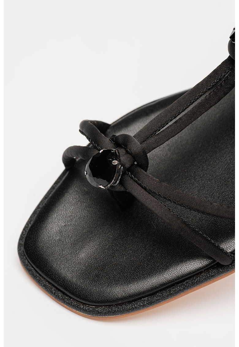 Sandale gladiator cu strasuri supradimensionate