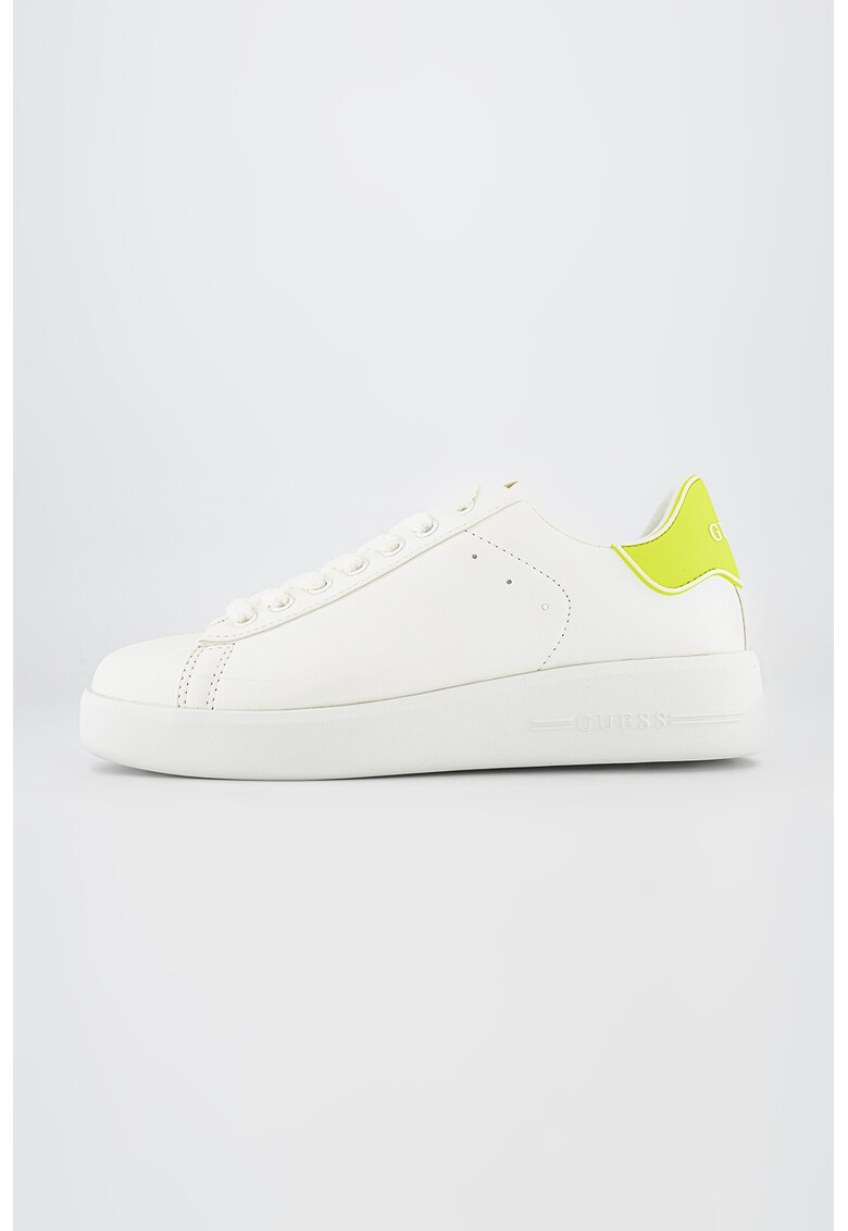 Pantofi sport de piele ecologica cu detaliu contrastant