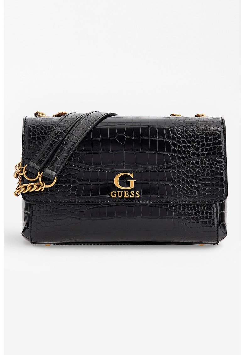 Guess Чанта Nell с шагрен за Жени Guess Чанта Nell с шагрен за Жени