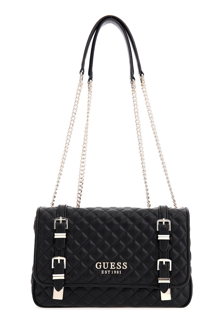 Guess Чанта от еко кожа Adam с декоративни препаски с токи за Жени Guess Чанта от еко кожа Adam с декоративни препаски с токи за Жени