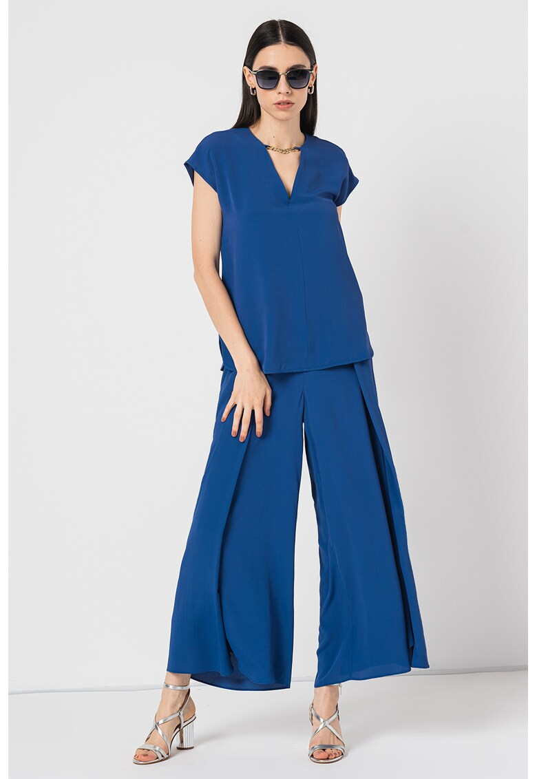 Bluza din amestec de matase cu maneci aripioara Aster