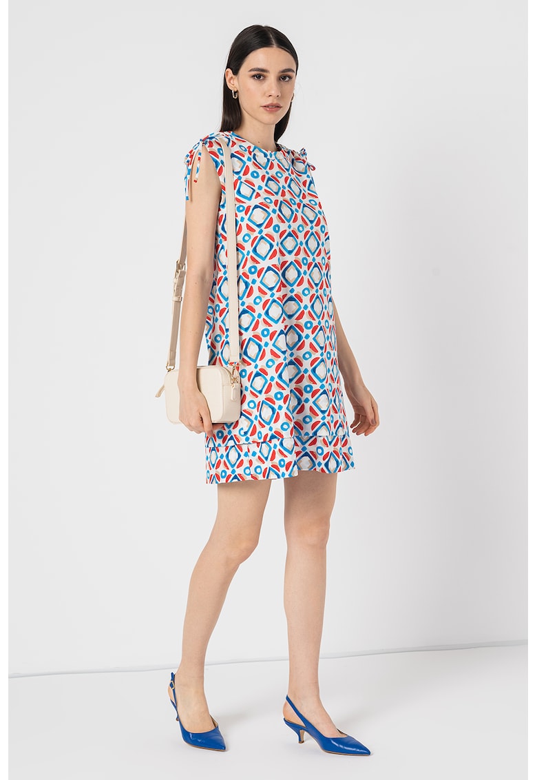 Rochie fara maneci cu imprimeu Gene