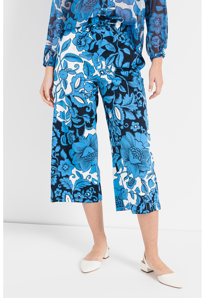 Pantaloni culotte cu imprimeu floral