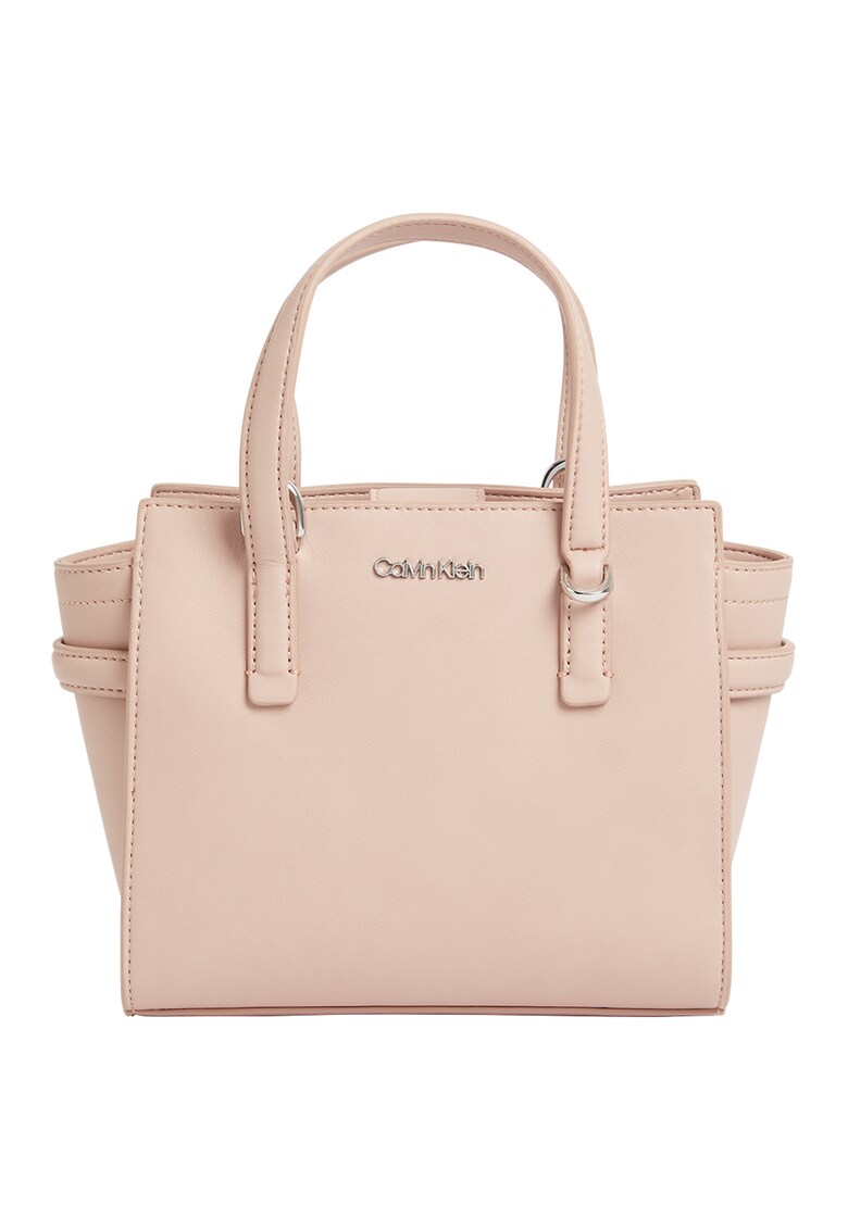 CALVIN KLEIN Чанта от еко кожа с метално лого за Жени CALVIN KLEIN Чанта от еко кожа с метално лого за Жени