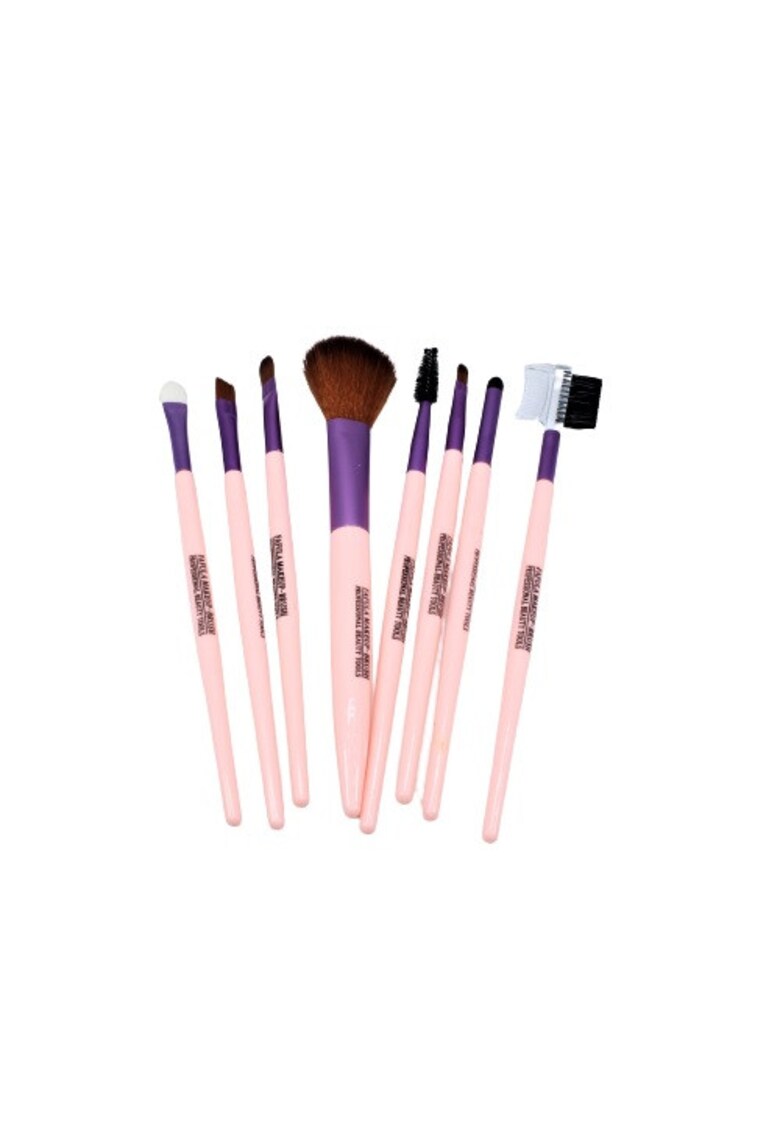 Set 8 Pensule Machiaj - Roz