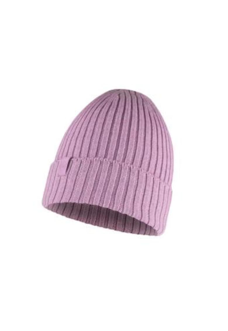 Caciula Tricotata din Lana pentru Adulti model Norval Pansy - Mov