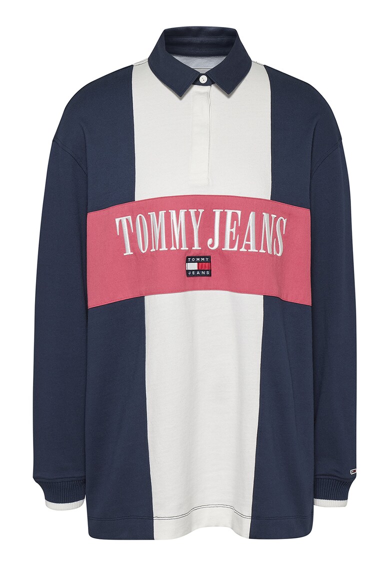 Tommy Jeans Блуза с дизайн с цветен блок и яка за Жени Tommy Jeans Блуза с дизайн с цветен блок и яка за Жени