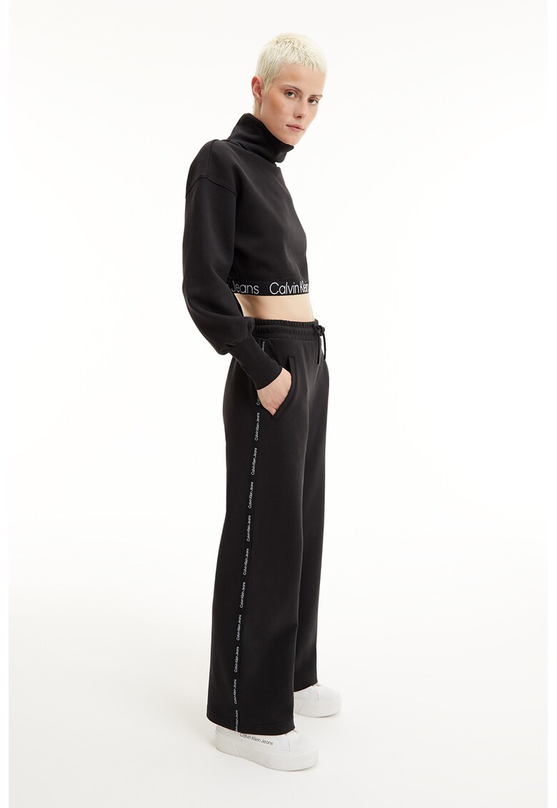 CALVIN KLEIN JEANS Спортен панталон с широк крачол за Жени CALVIN KLEIN JEANS Спортен панталон с широк крачол за Жени