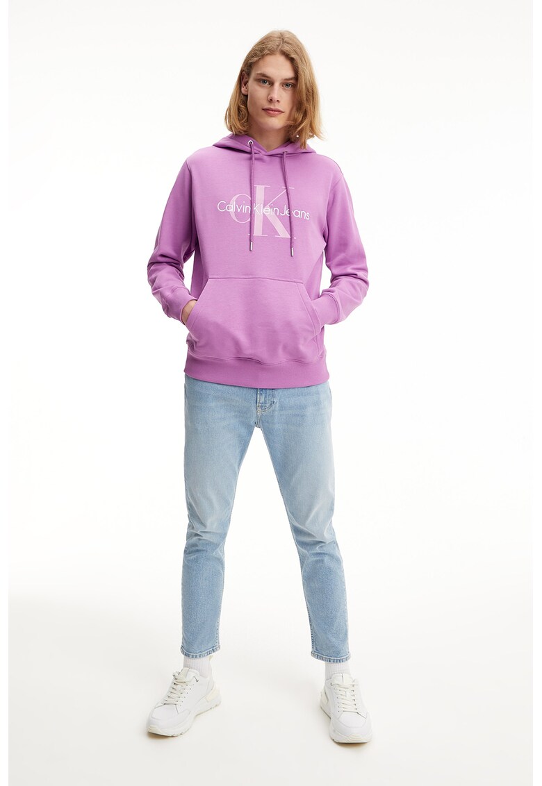 CALVIN KLEIN JEANS Худи от органичен памук с лого за Мъже CALVIN KLEIN JEANS Худи от органичен памук с лого за Мъже