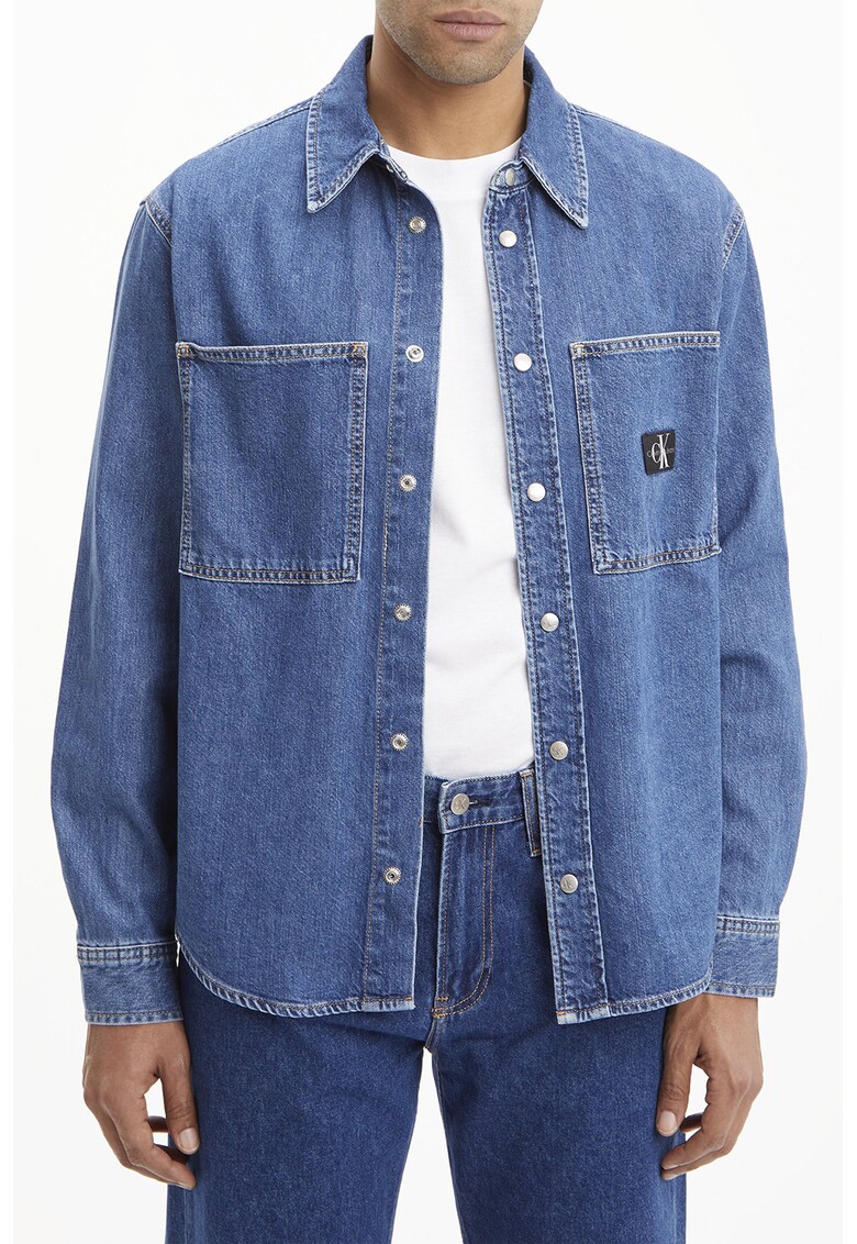 CALVIN KLEIN JEANS ДЪнкова риза с джобове за Мъже CALVIN KLEIN JEANS ДЪнкова риза с джобове за Мъже