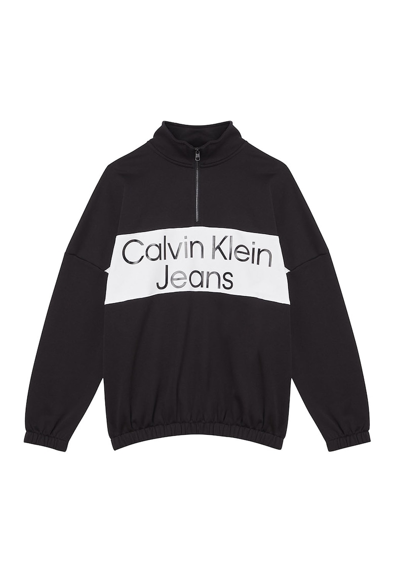 CALVIN KLEIN JEANS Суитшърт с лого и къс цип за Мъже CALVIN KLEIN JEANS Суитшърт с лого и къс цип за Мъже