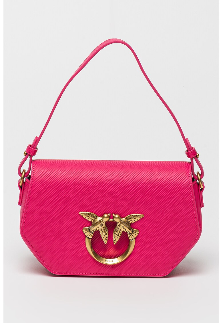 Pinko Малка кожена чанта Love Click Exagon за Жени Pinko Малка кожена чанта Love Click Exagon за Жени