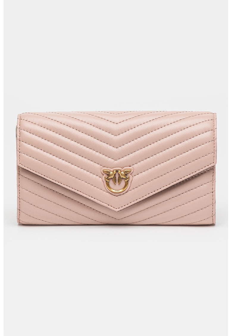 Pinko Кожено портмоне Compact с капаче за Жени Pinko Кожено портмоне Compact с капаче за Жени