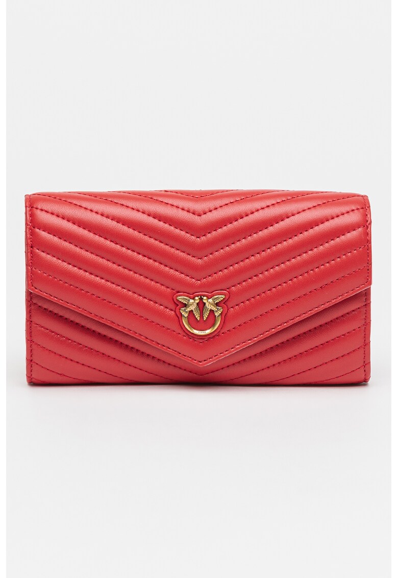 Pinko Кожено портмоне Compact с капаче за Жени Pinko Кожено портмоне Compact с капаче за Жени