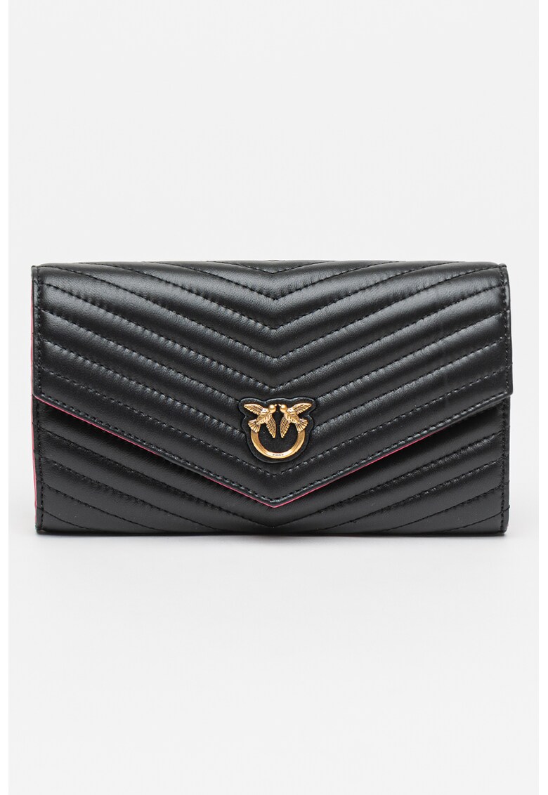 Pinko Кожено портмоне Compact с капаче за Жени Pinko Кожено портмоне Compact с капаче за Жени
