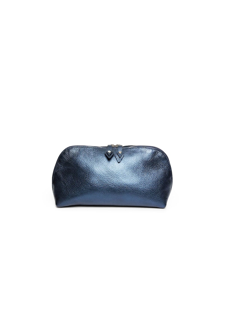 Portfard piele - St. Tropez - bleumarin sidef - 23 x 8 x 14 cm