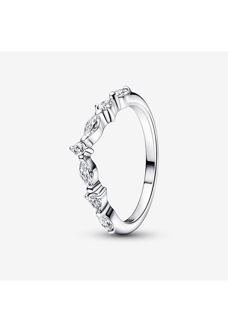 Inel Timeless tip alternant stralucitor Dorinta Argint 925 - 58mm