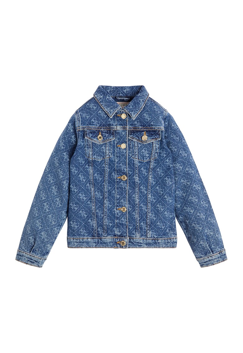 GUESS JEANS Дънково яке с принт за Момичета GUESS JEANS Дънково яке с принт за Момичета