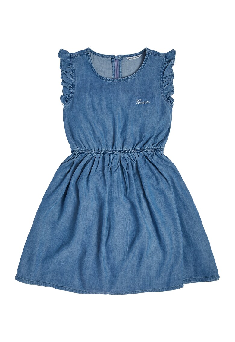GUESS JEANS Рокля с лиосел и набирания за Момичета GUESS JEANS Рокля с лиосел и набирания за Момичета