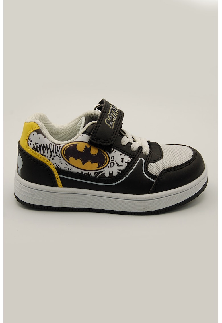 Pantofi sport cu velcro si imprimeu batman