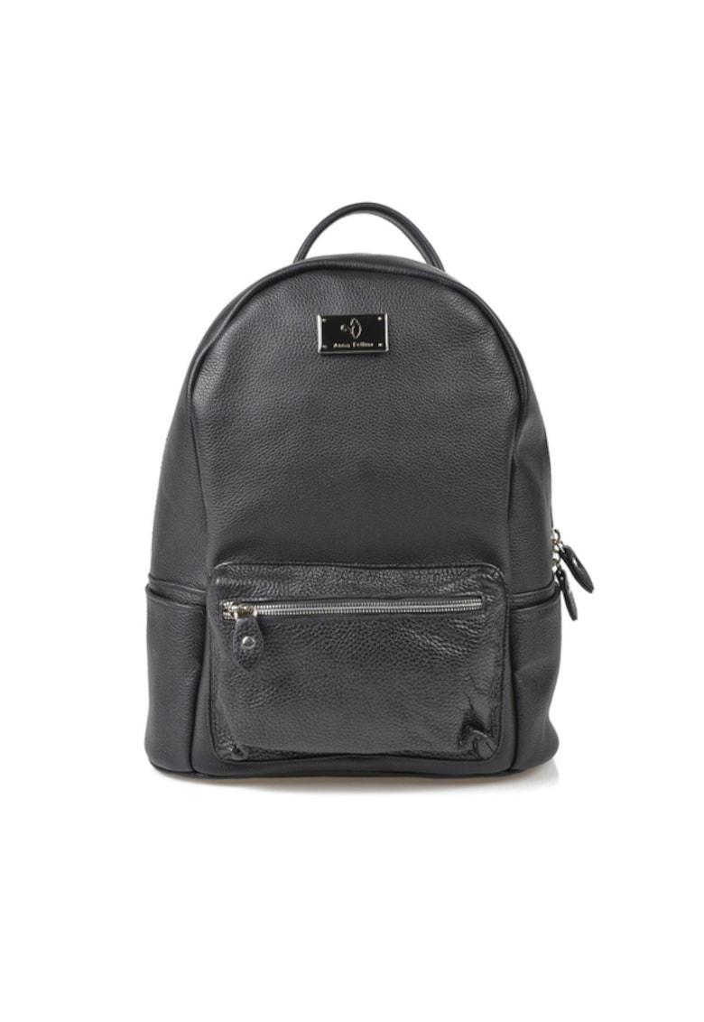 Rucsac dama piele -  3 mare - negru - 29 x 16 x 35 cm