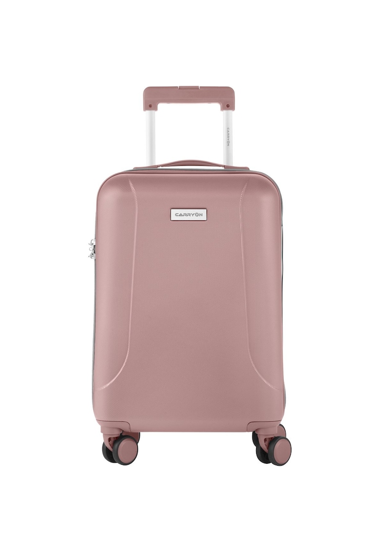 Troler Cabina - Policarbonat/ABS - 4 Roti Duble - OKOBAN - cifru TSA - SKYHOPPER - 55 cm - Rose