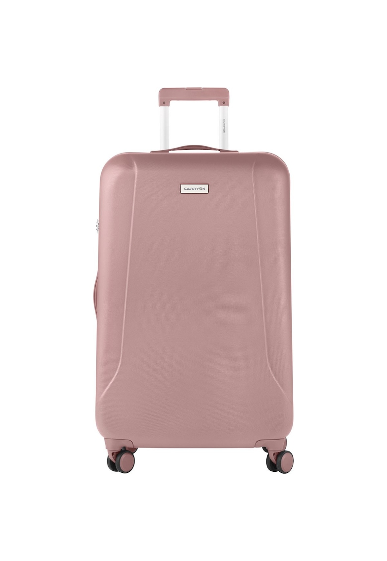 Troler Mare - Policarbonat/ABS - 4 Roti Duble - OKOBAN - cifru TSA - SKYHOPPER - 78.5 cm - Rose