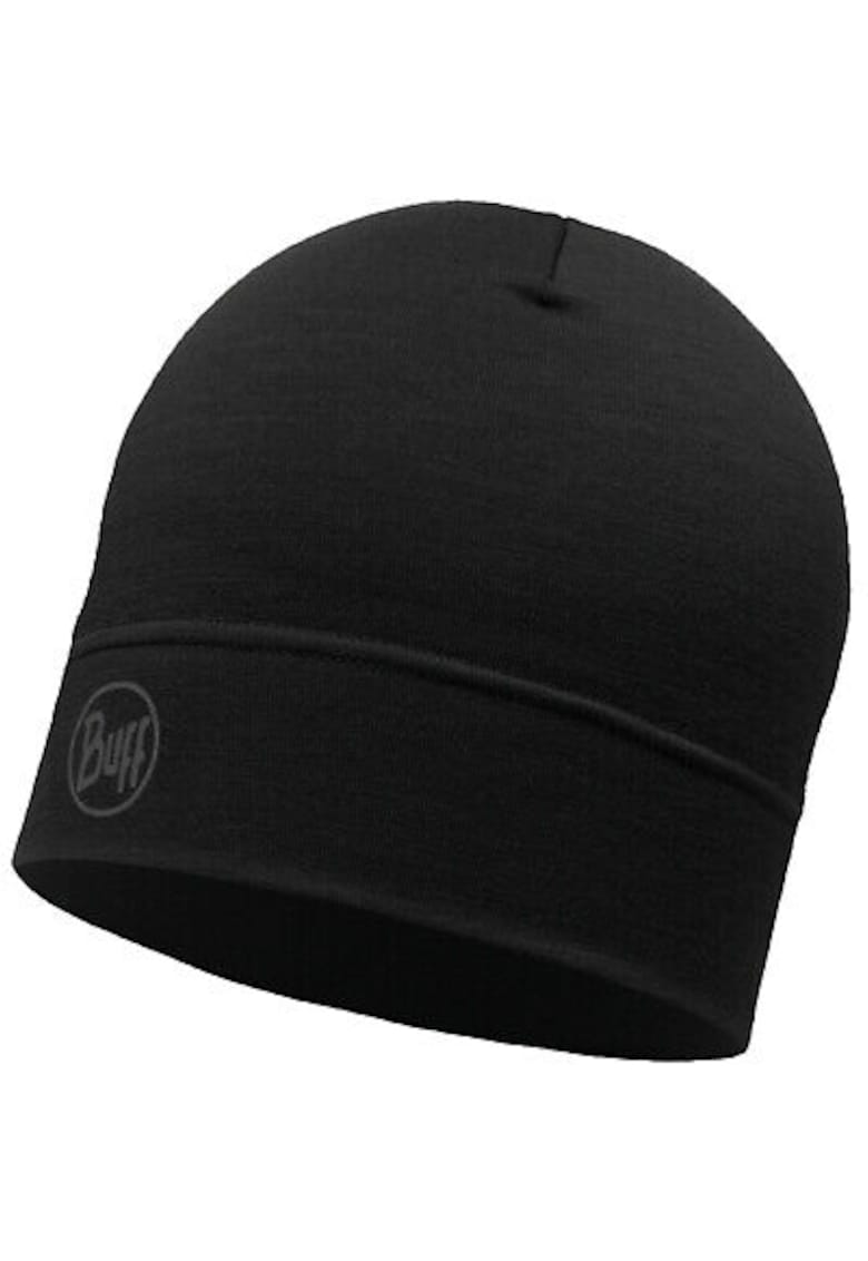 Caciula din lana lightweight model Solid Black pentru Adulti