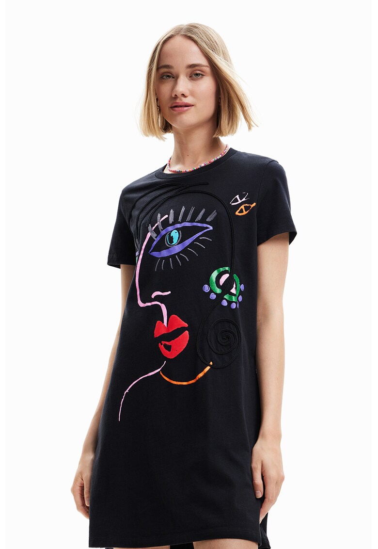 DESIGUAL Рокля тип тениска с щампа за Жени DESIGUAL Рокля тип тениска с щампа за Жени