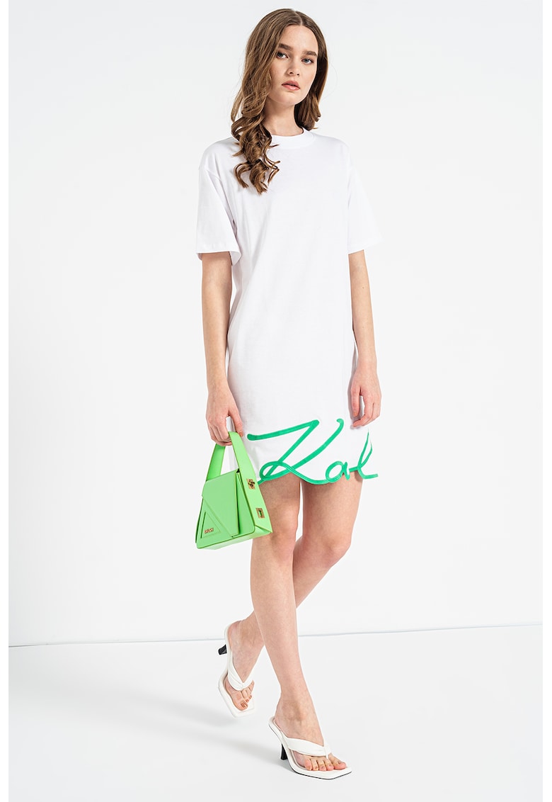 Rochie de bumbac organic cu terminatie logo