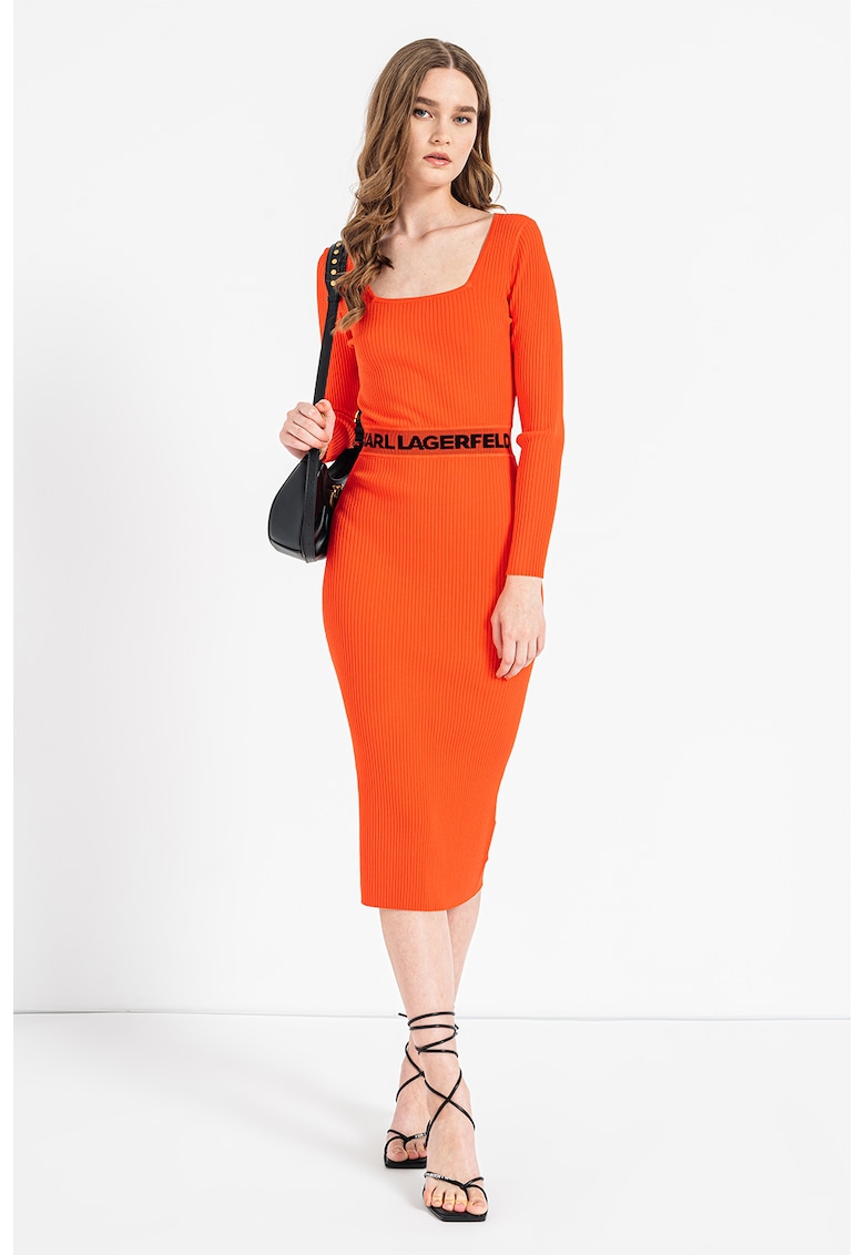 Rochie bodycon cu logo in talie