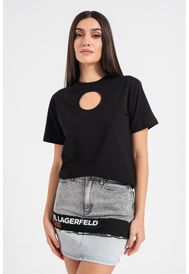 Karl Lagerfeld Тениска с отвор за Жени Karl Lagerfeld Тениска с отвор за Жени
