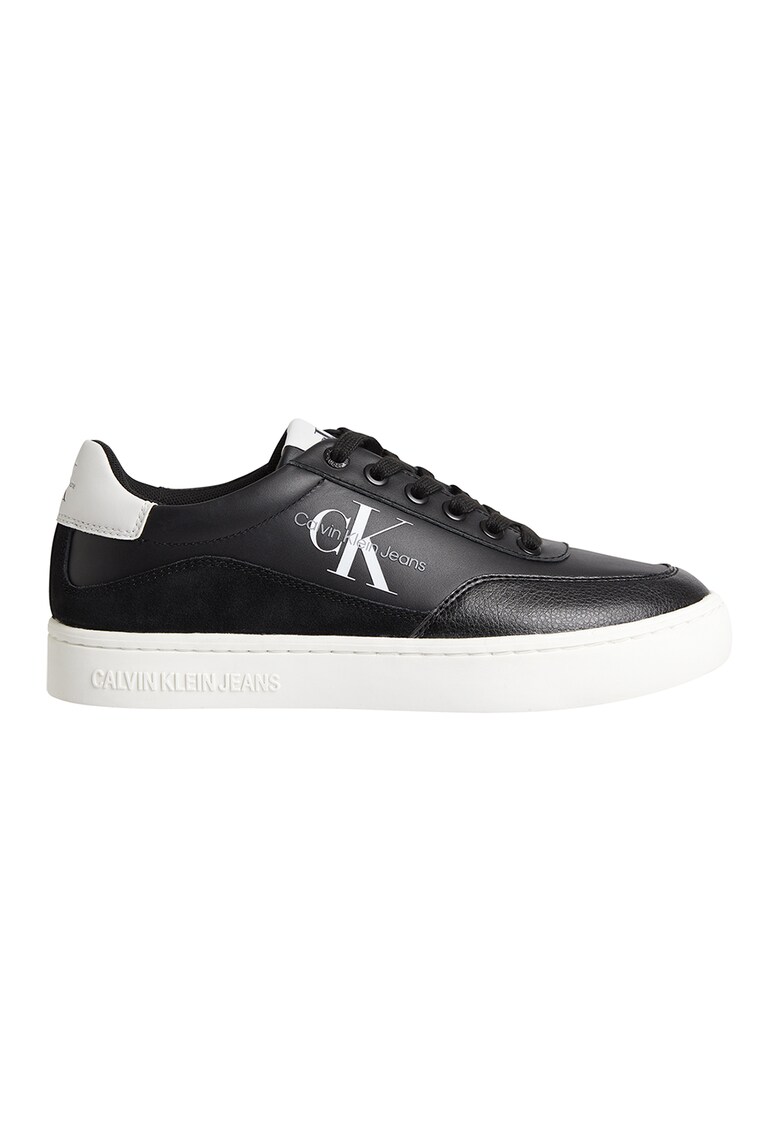 CALVIN KLEIN JEANS Спортни обувки от кожа и велур с лого за Жени CALVIN KLEIN JEANS Спортни обувки от кожа и велур с лого за Жени