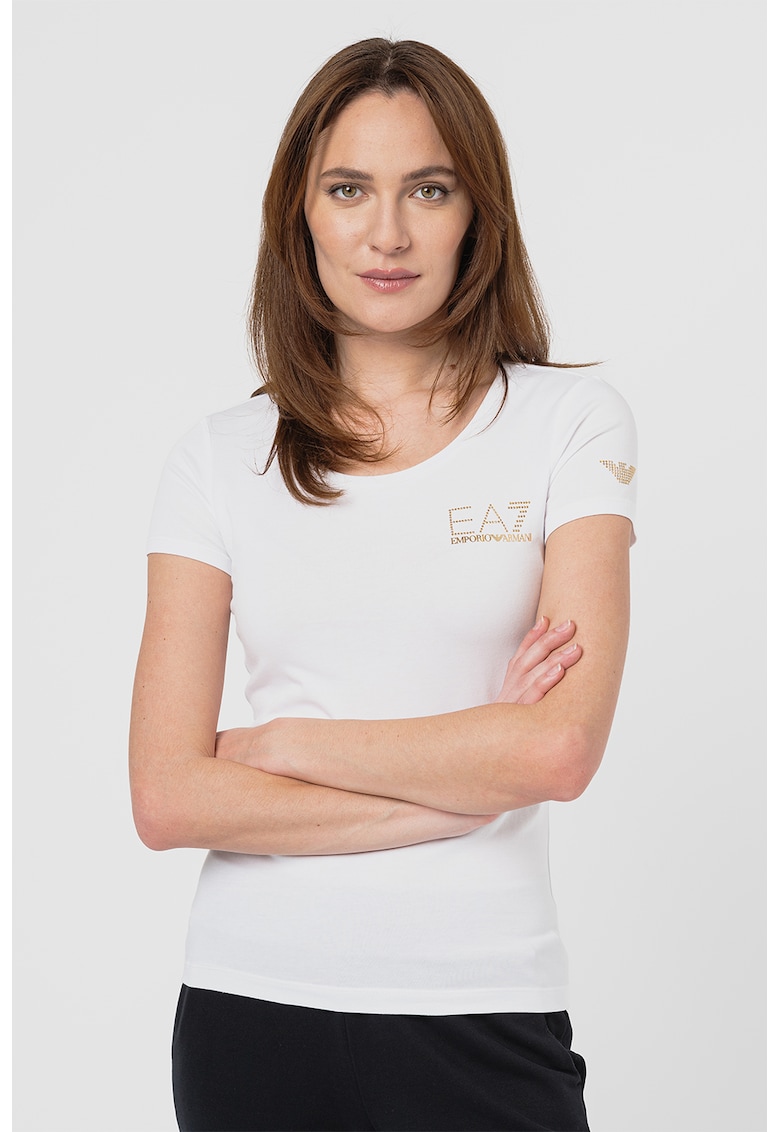Tricou slim fit cu logo