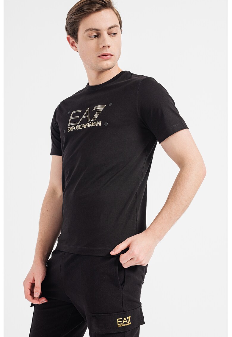 EA7 Памучна тениска с лого за Мъже EA7 Памучна тениска с лого за Мъже