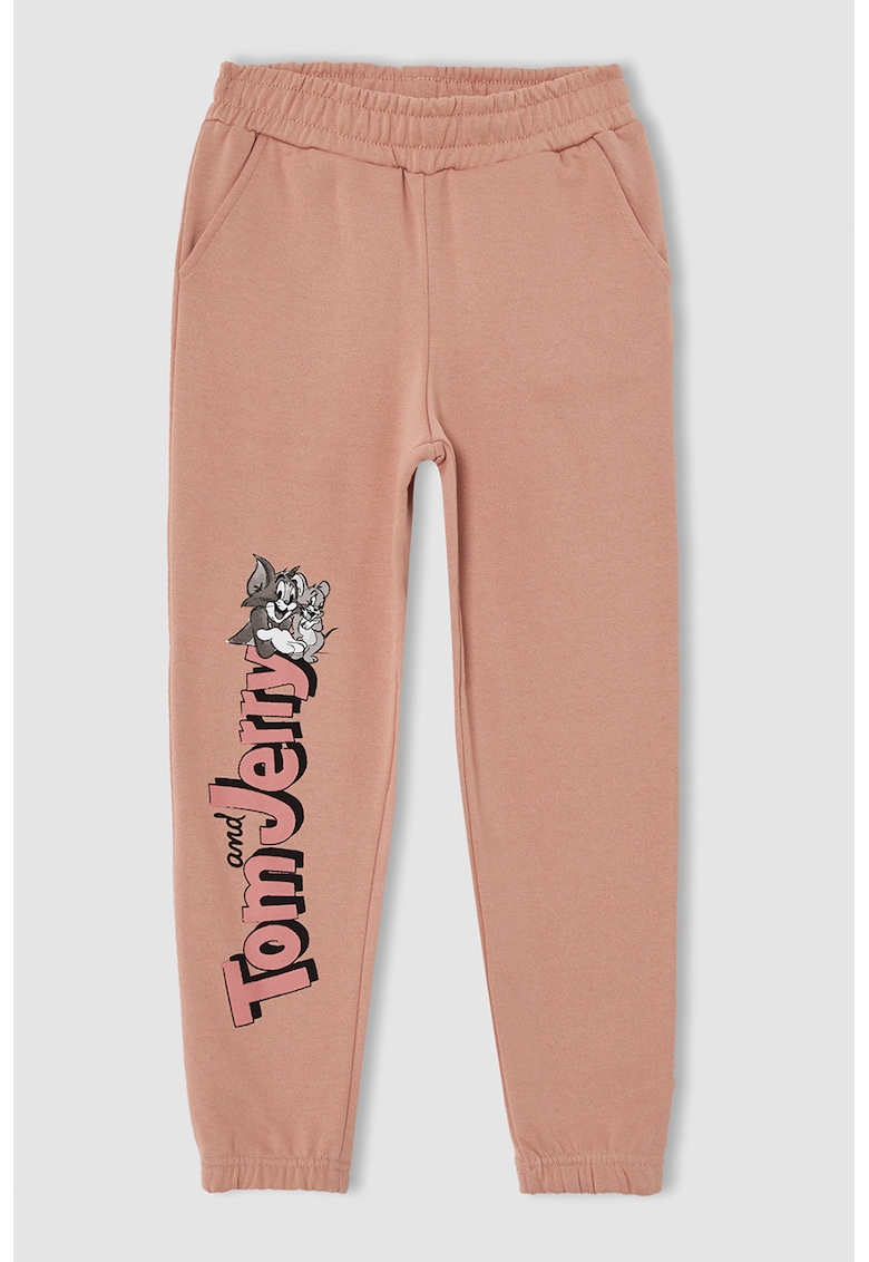 Pantaloni sport cu imprimeu Tom&Jerry