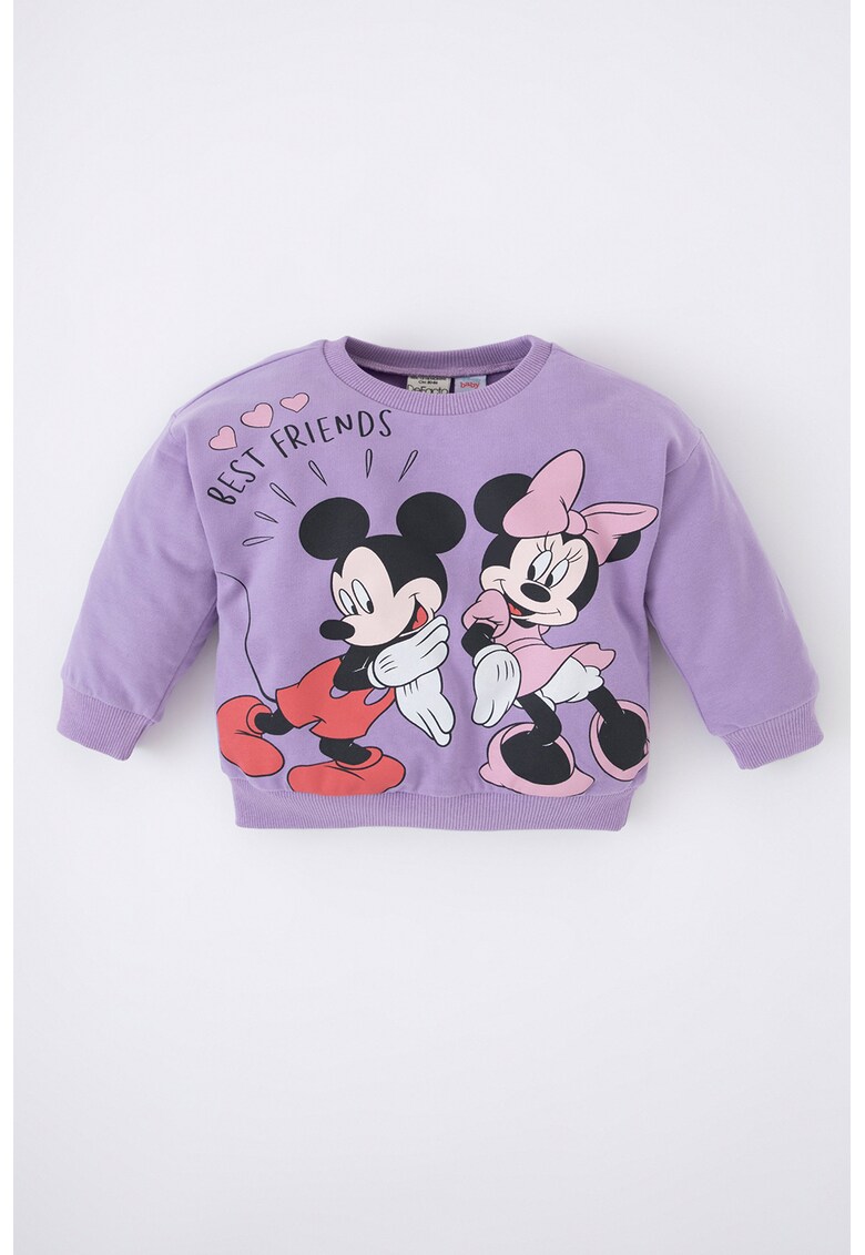 Bluza sport de bumbac cu imprimeu Minnie&Mickey Mouse
