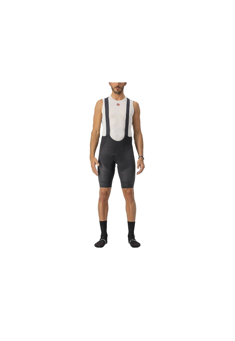 Pantaloni scurti ciclism cu bretele barbati Superleggera-Negru-