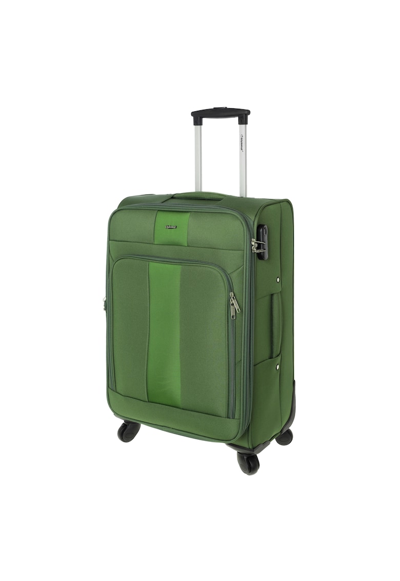 Troler Mediu - Extensibil - 4 Roti - ZC 615 - 66 cm - Verde