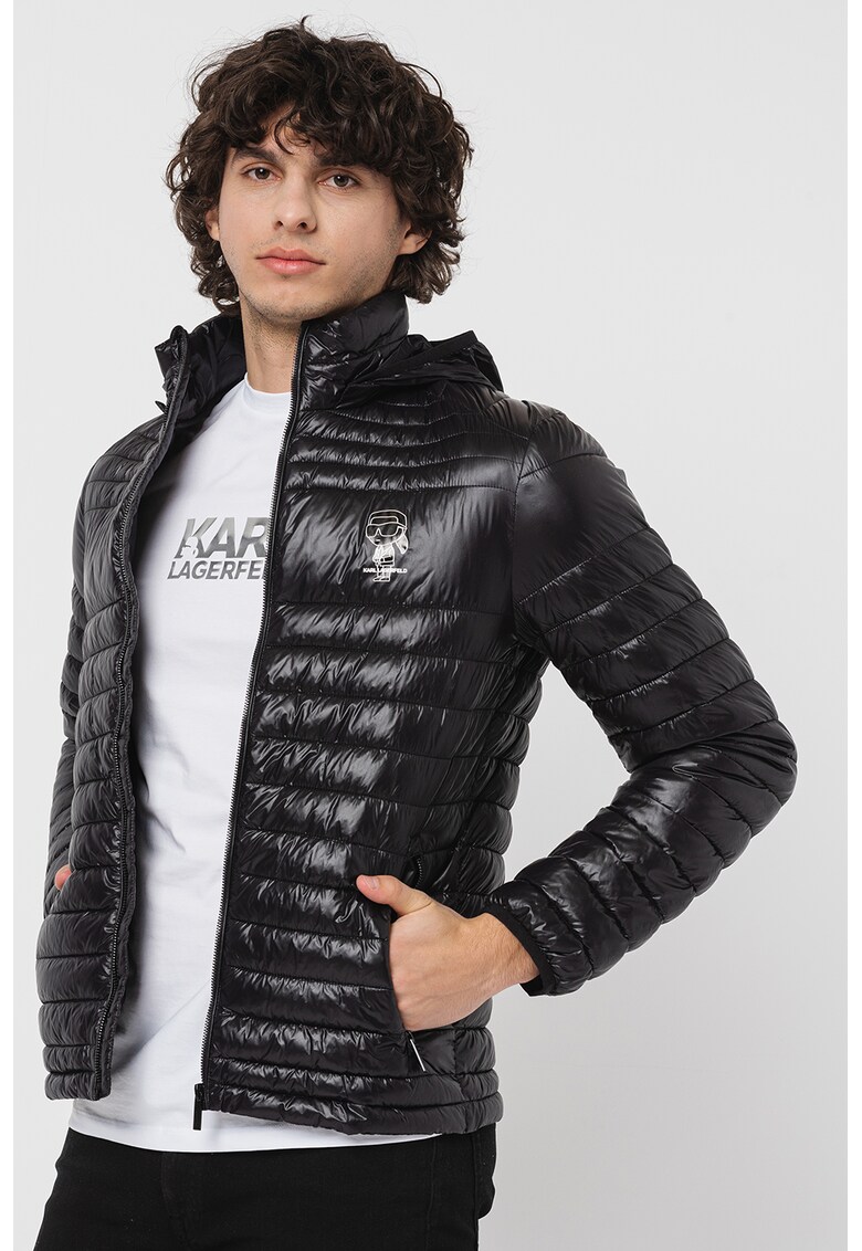 Karl Lagerfeld Капитонирано зимно яке с отделяща се качулка за Мъже Karl Lagerfeld Капитонирано зимно яке с отделяща се качулка за Мъже